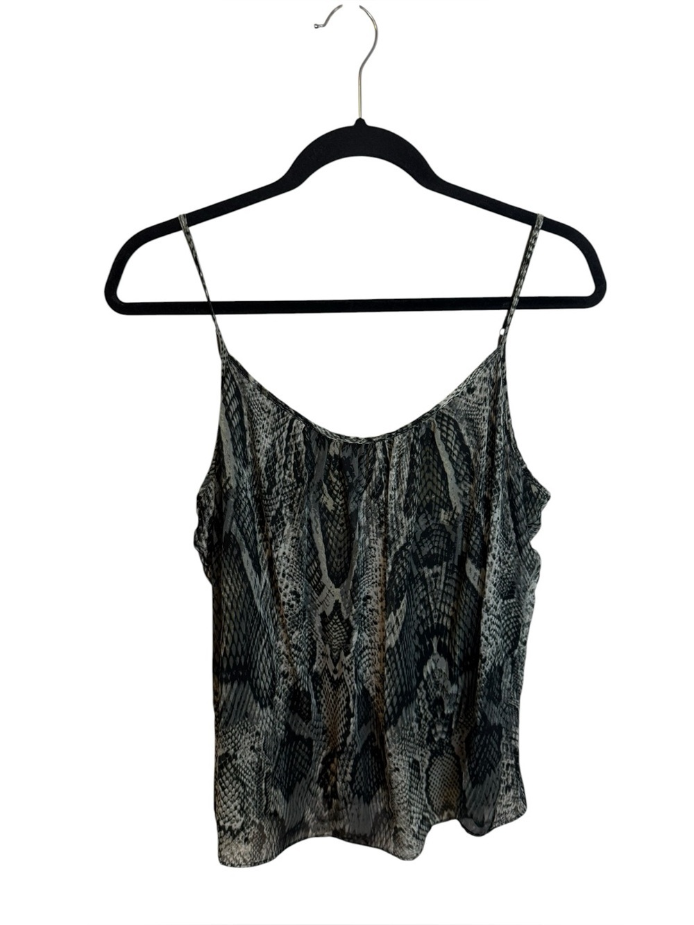 NY & Company Y2K Gray Snakeskin Flowy Camisole